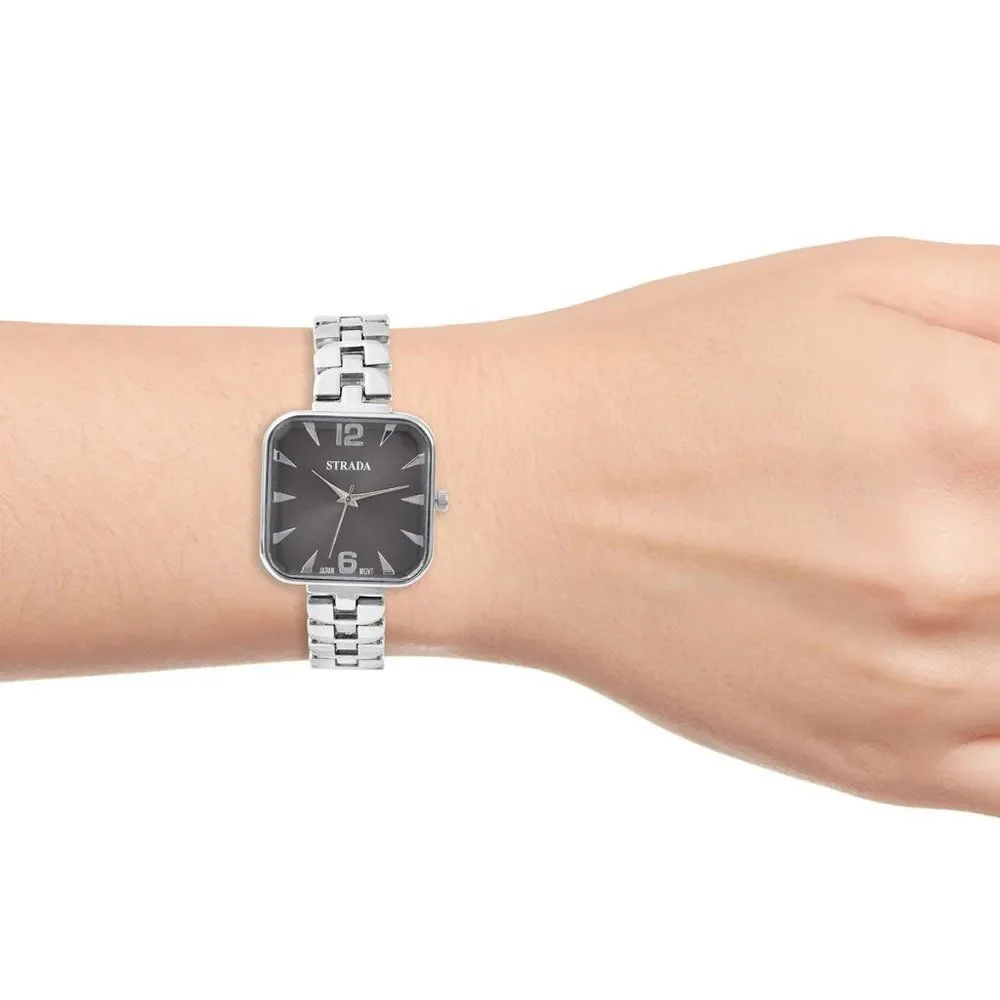 STRADA Watch in Silvertone and Stainless Steel Back